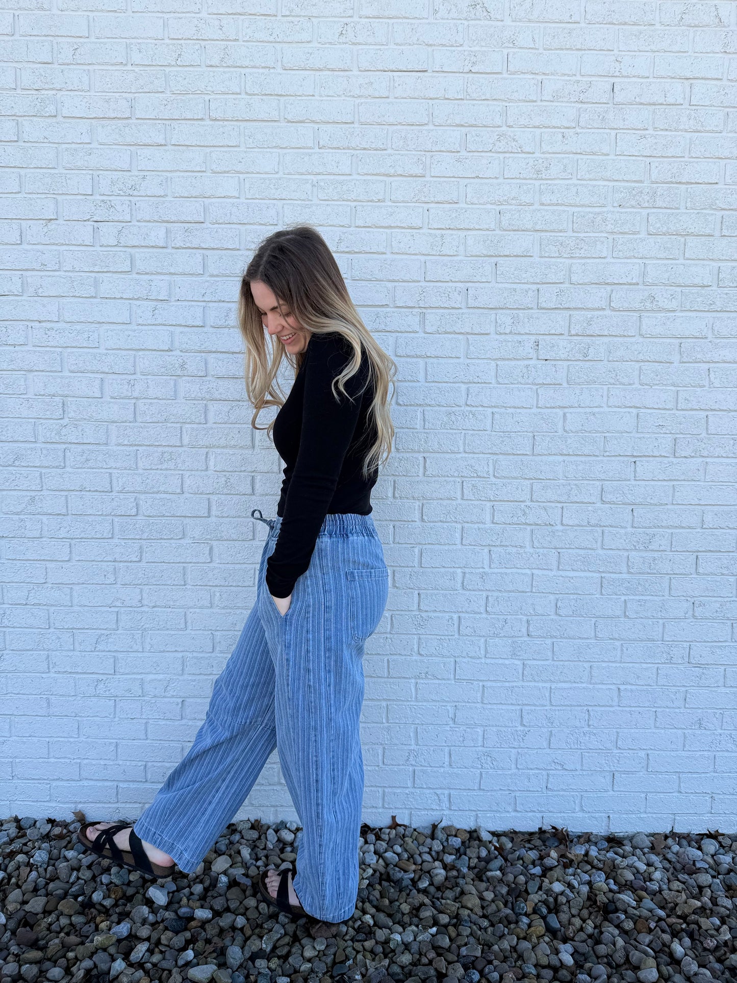 Tony Stripe Barrel Pants