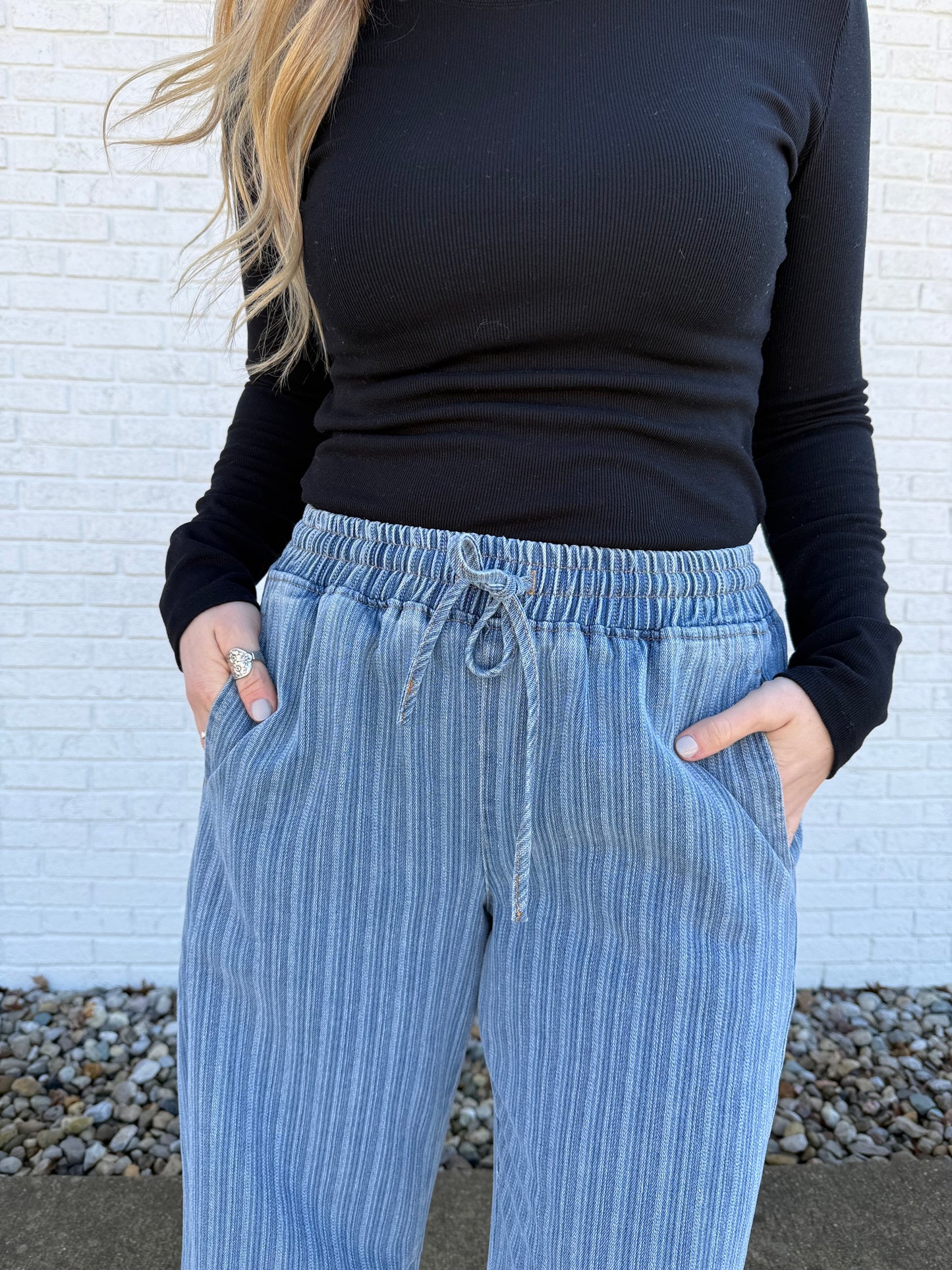 Tony Stripe Barrel Pants