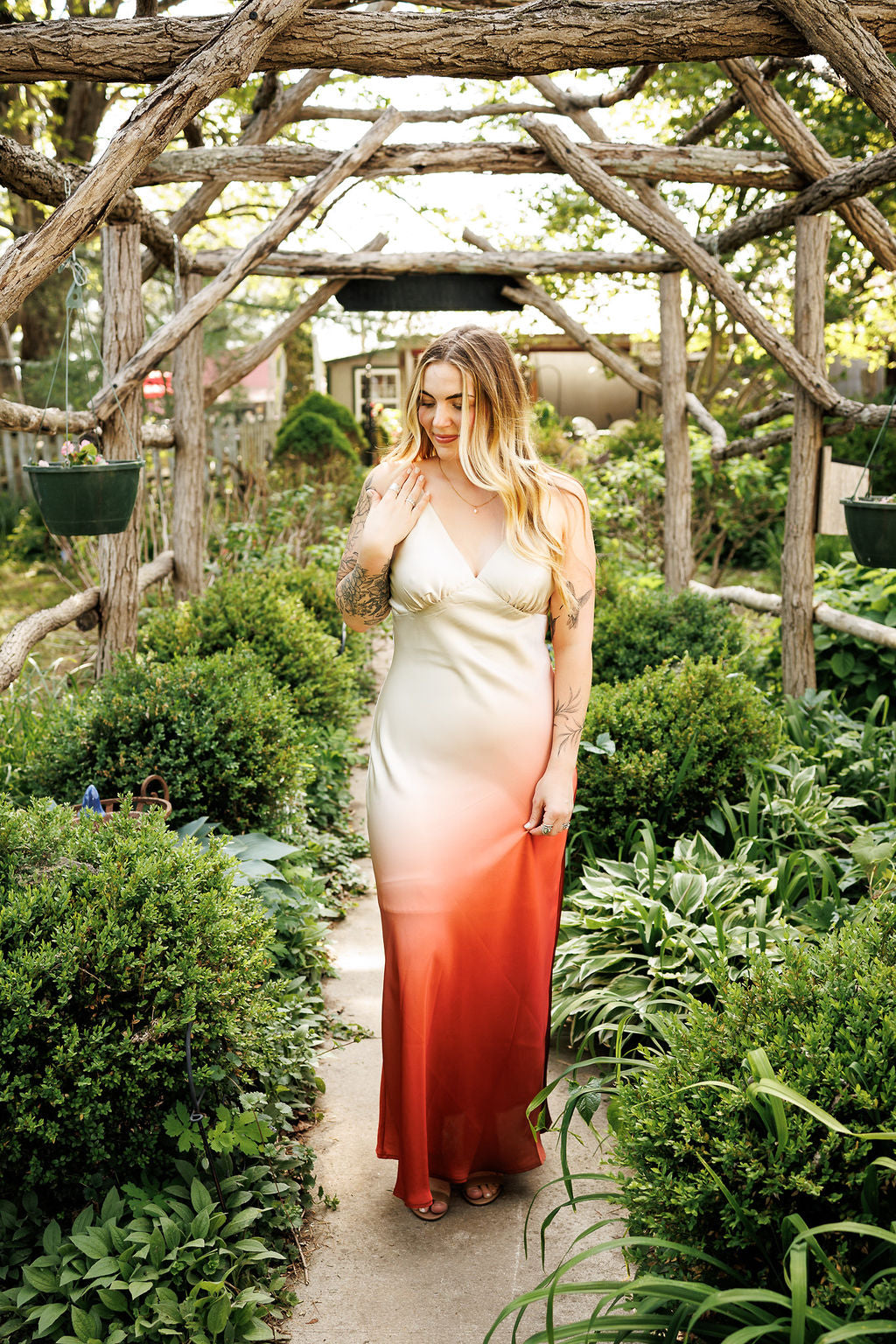 Vine Ombre Dress Sunburn