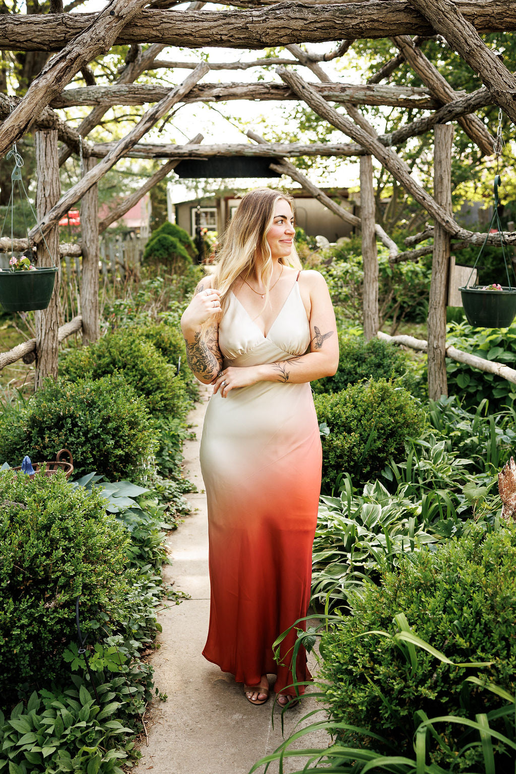 Vine Ombre Dress Sunburn
