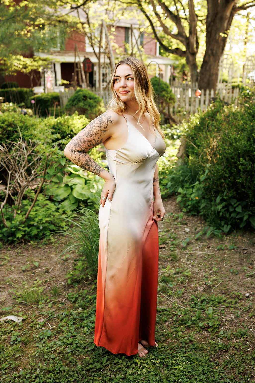 Vine Ombre Dress Sunburn