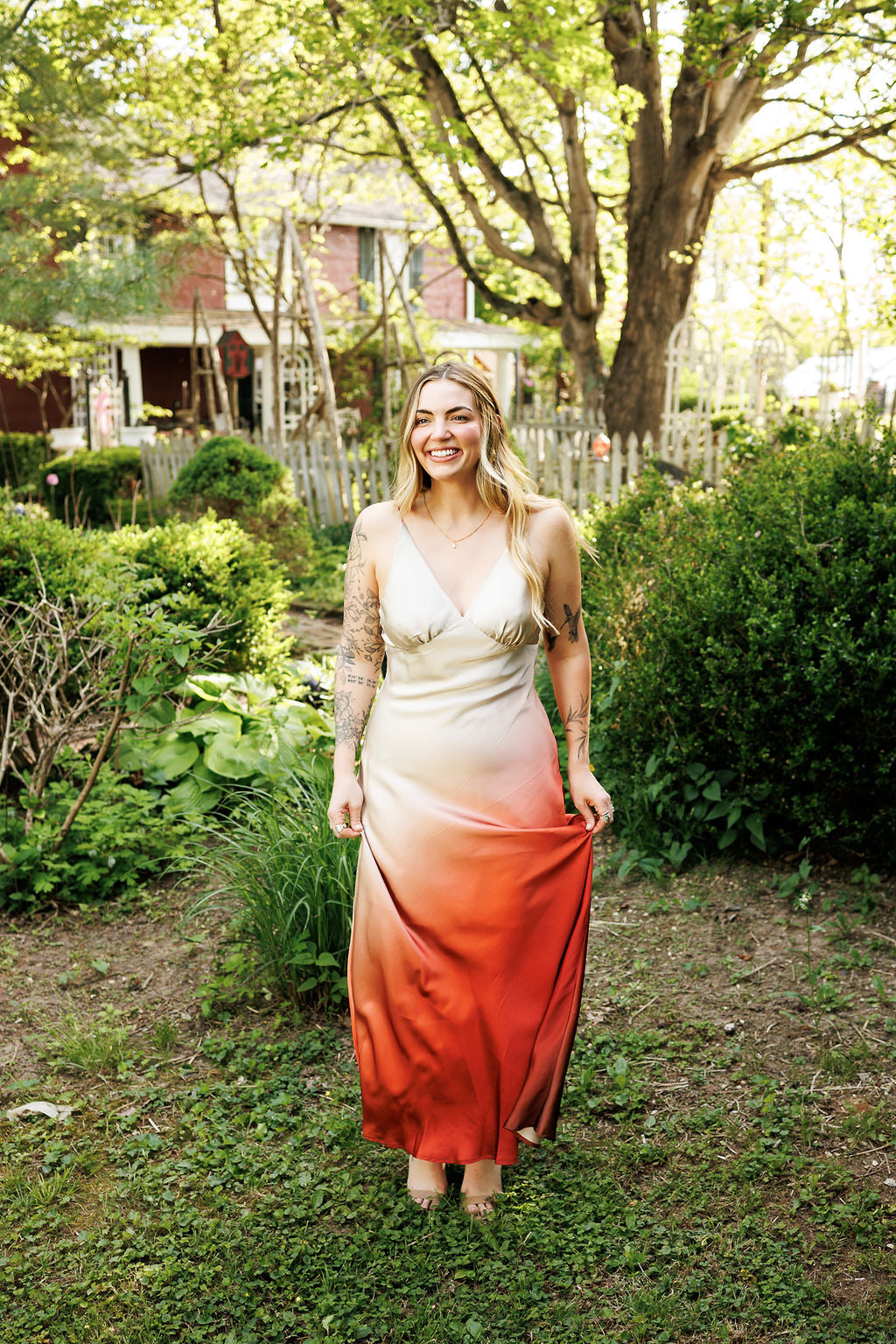 Vine Ombre Dress Sunburn
