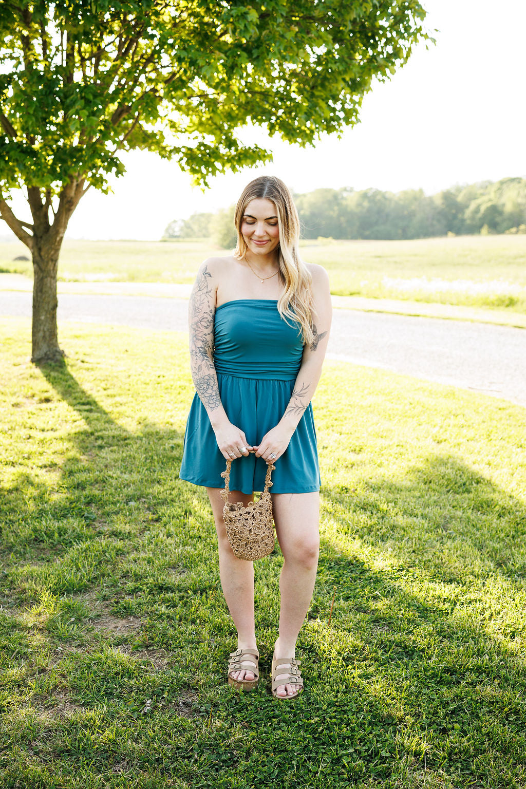 Reya Romper Teal