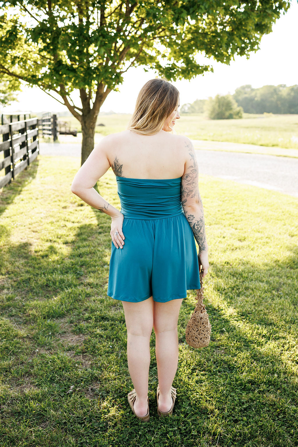 Reya Romper Teal