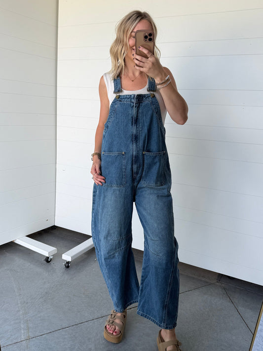 Worn-In Denim Overalls