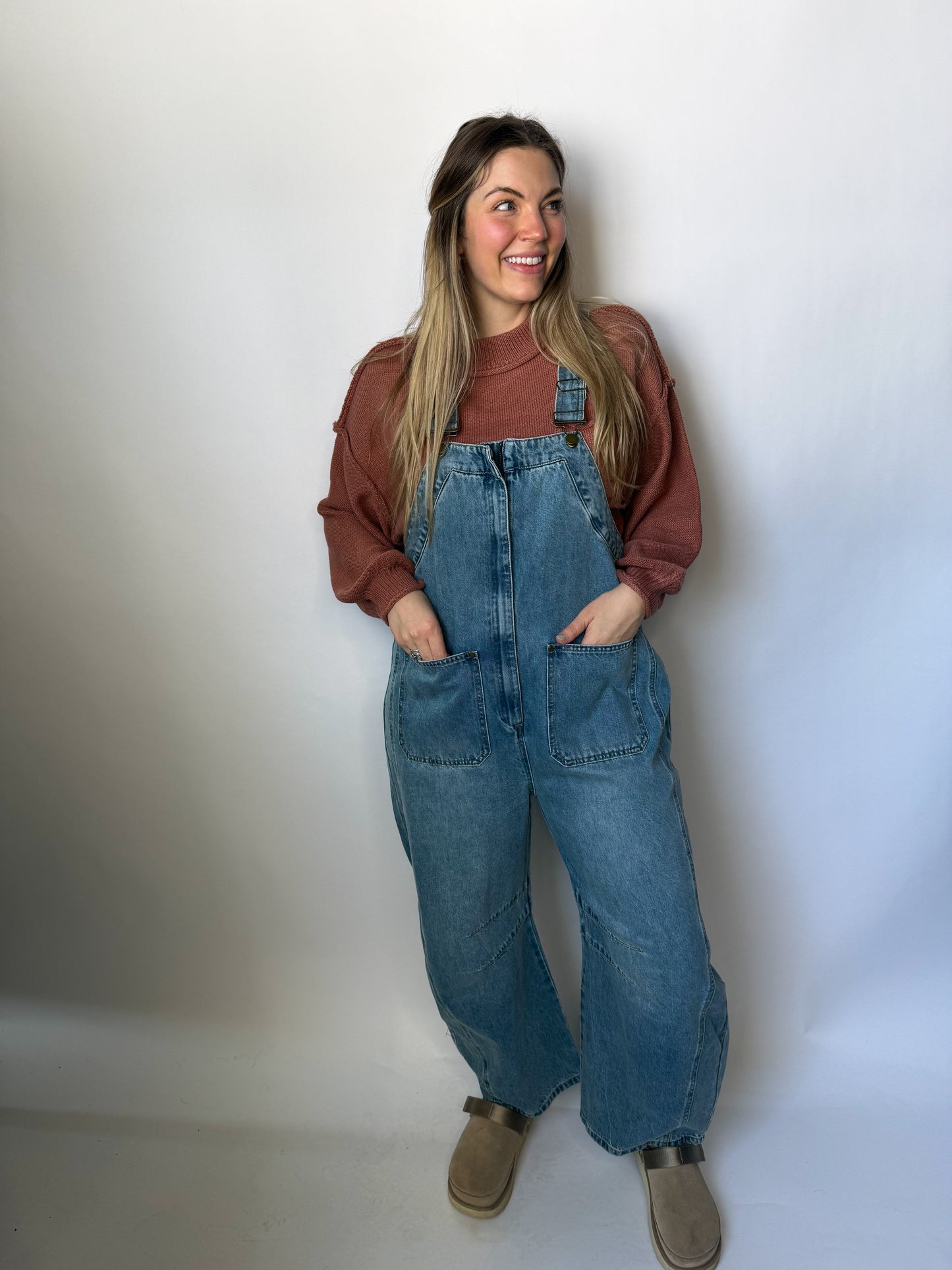 Worn-In Denim Overalls