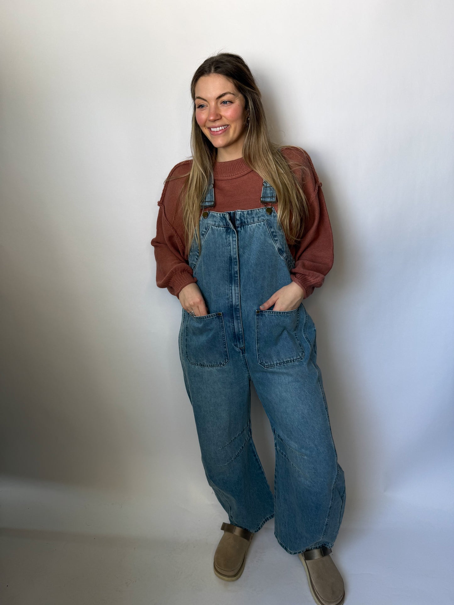 Worn-In Denim Overalls