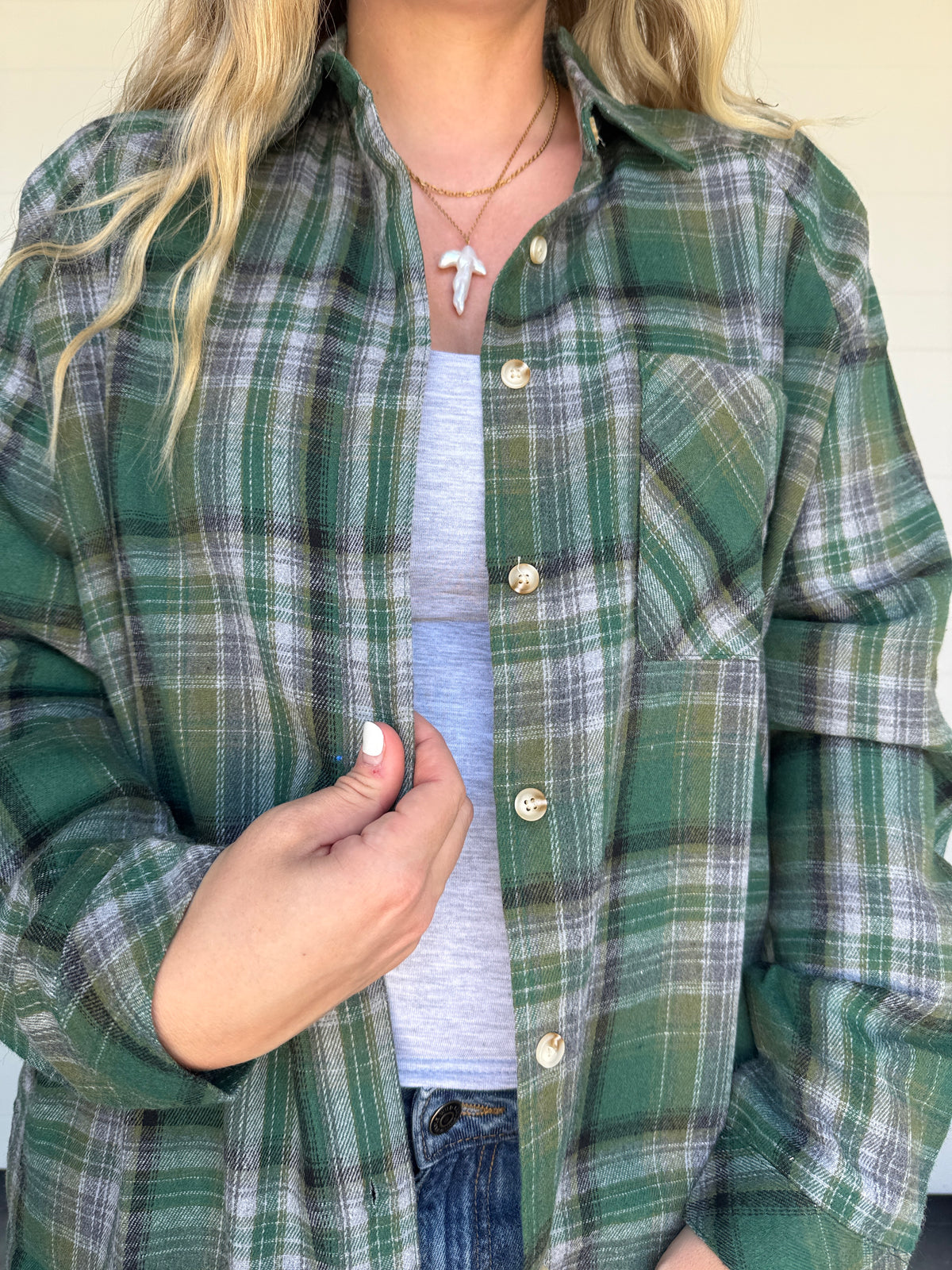 Abbi Flannel Green