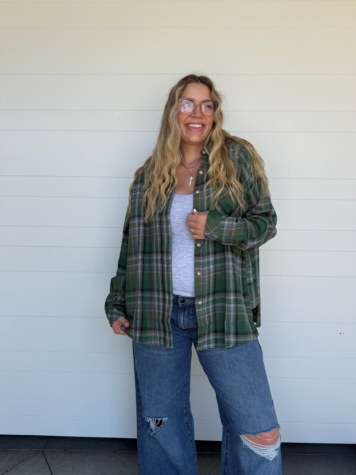 Abbi Flannel Green