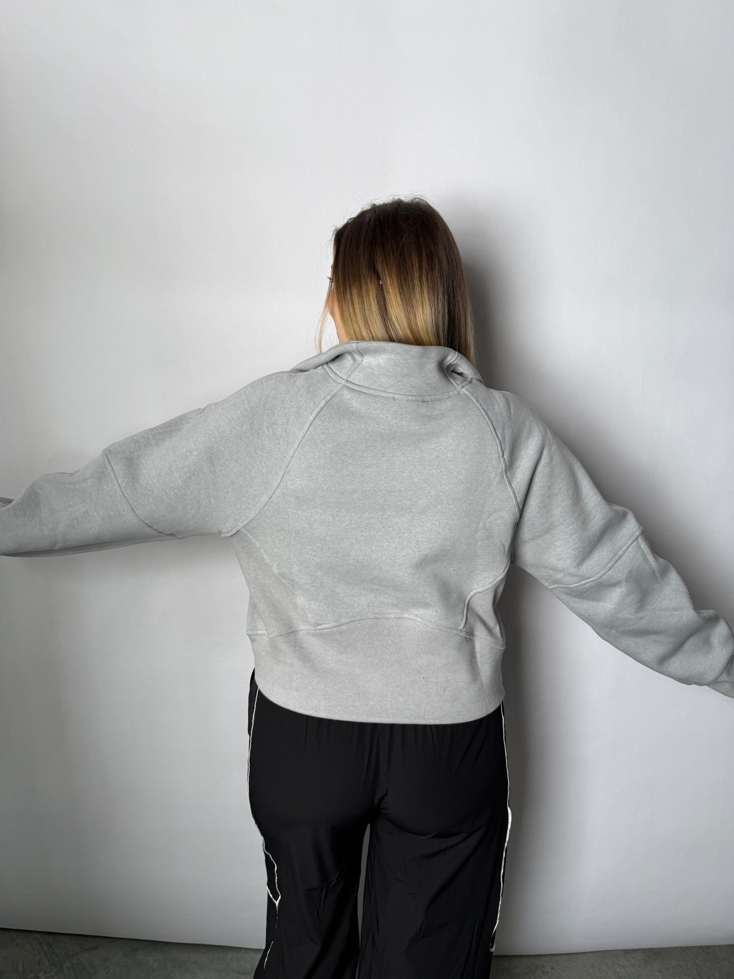 All Day Half Zip Stone