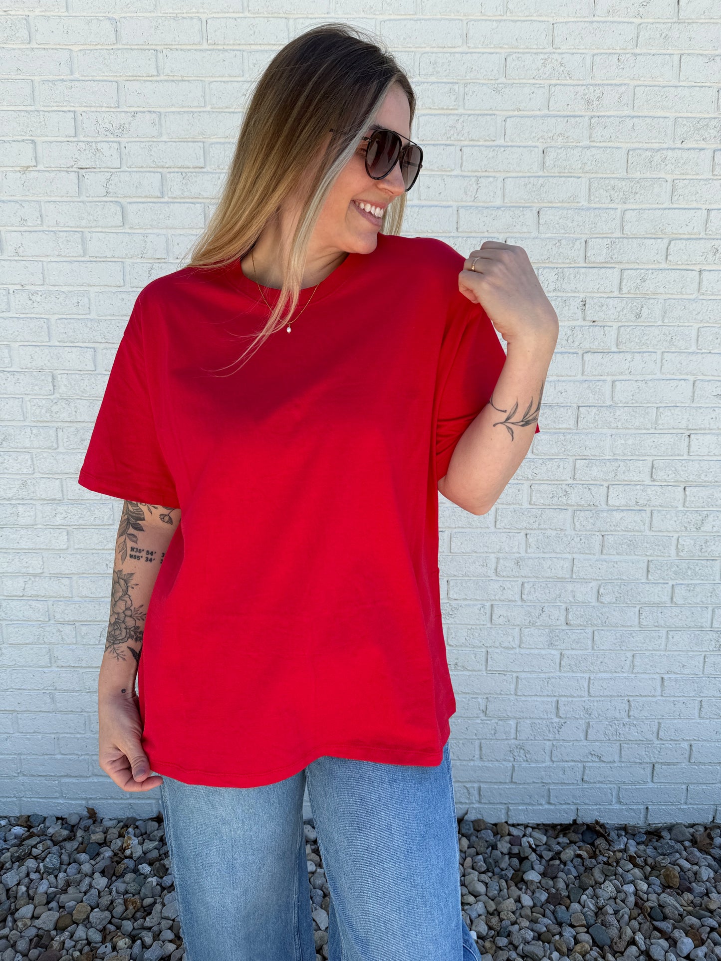 Red Oversized Tee