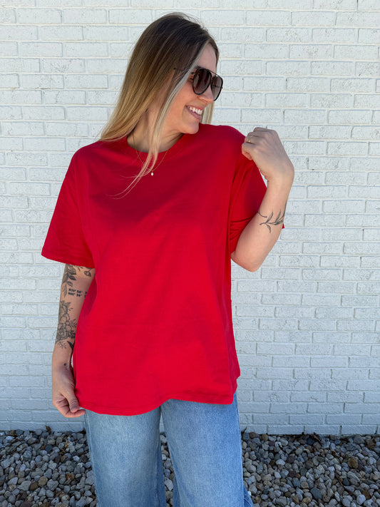 Red Oversized Tee