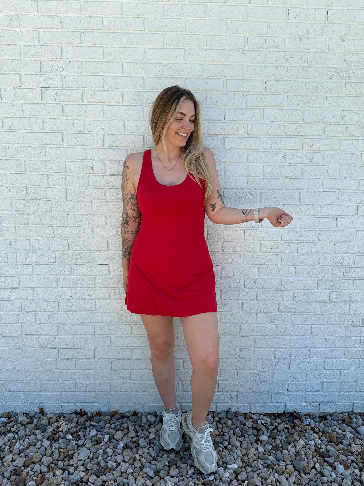 Trackside Active Wear Dress Red