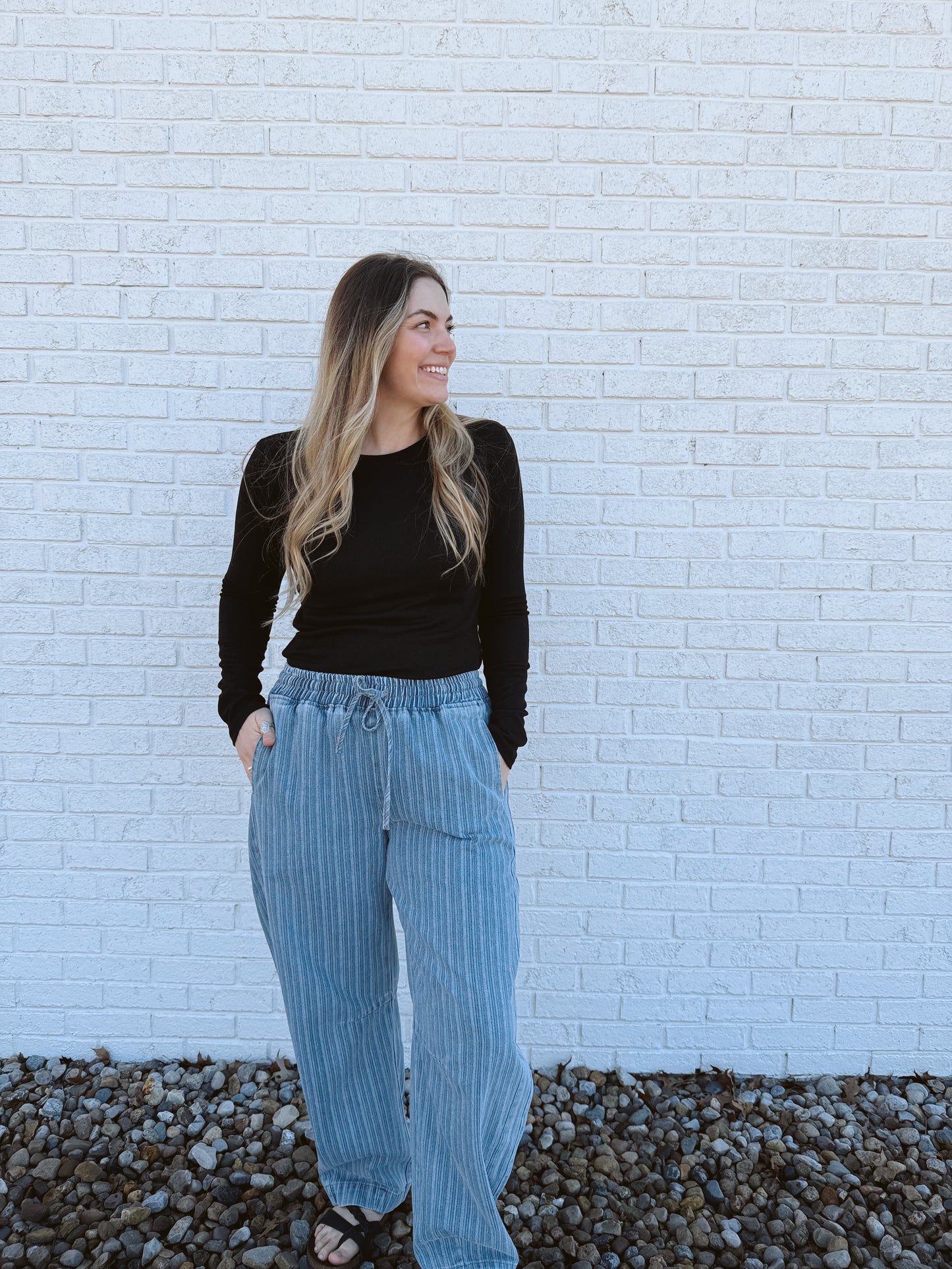 Tony Stripe Barrel Pants