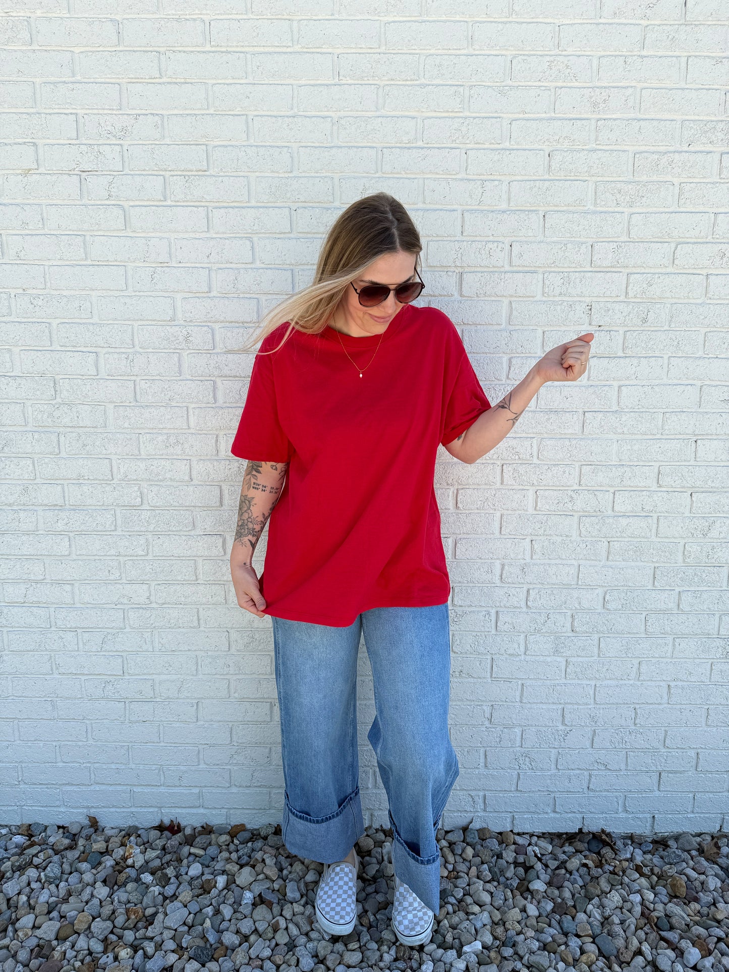 Red Oversized Tee