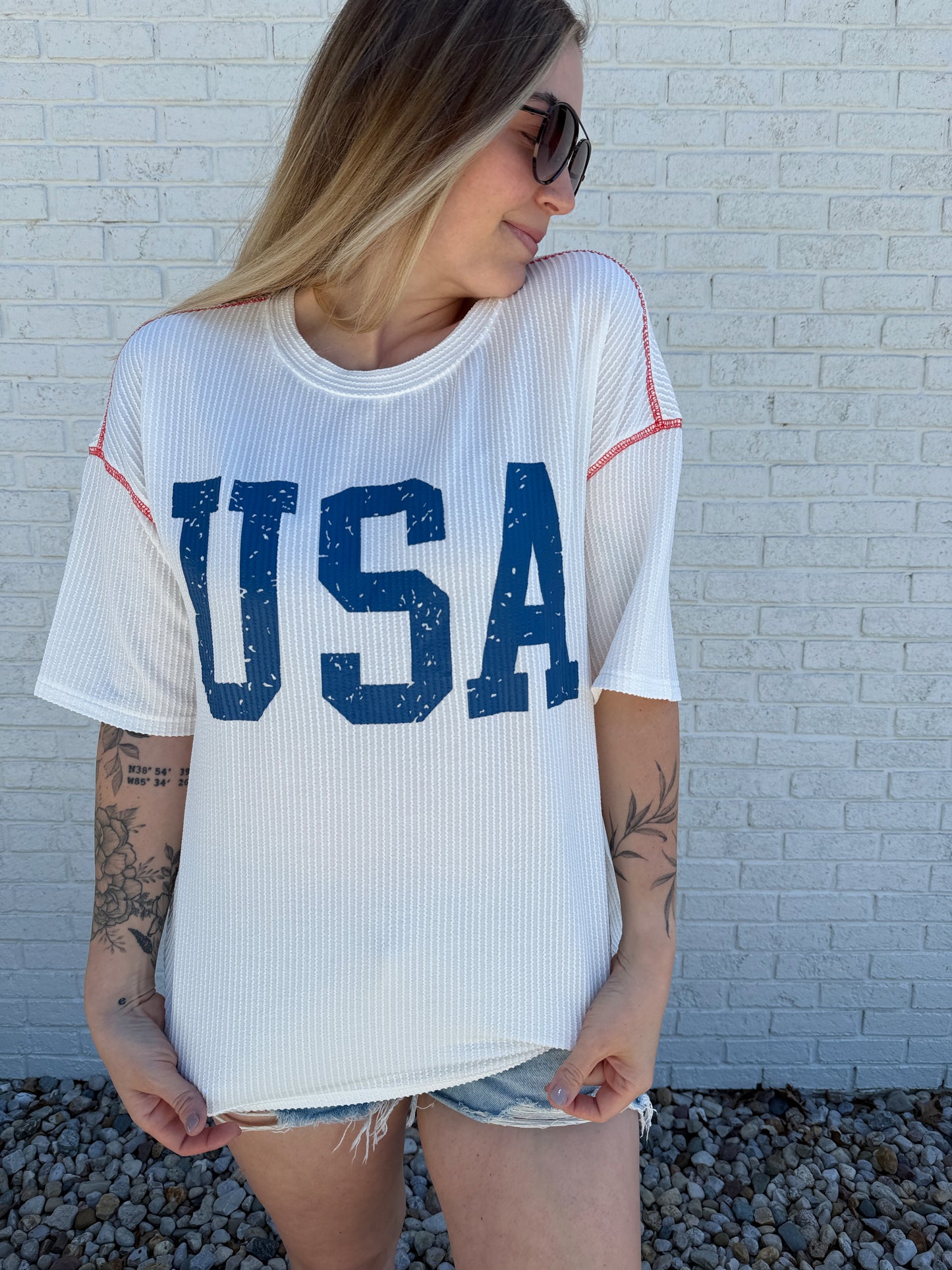 USA Ribbed Tee