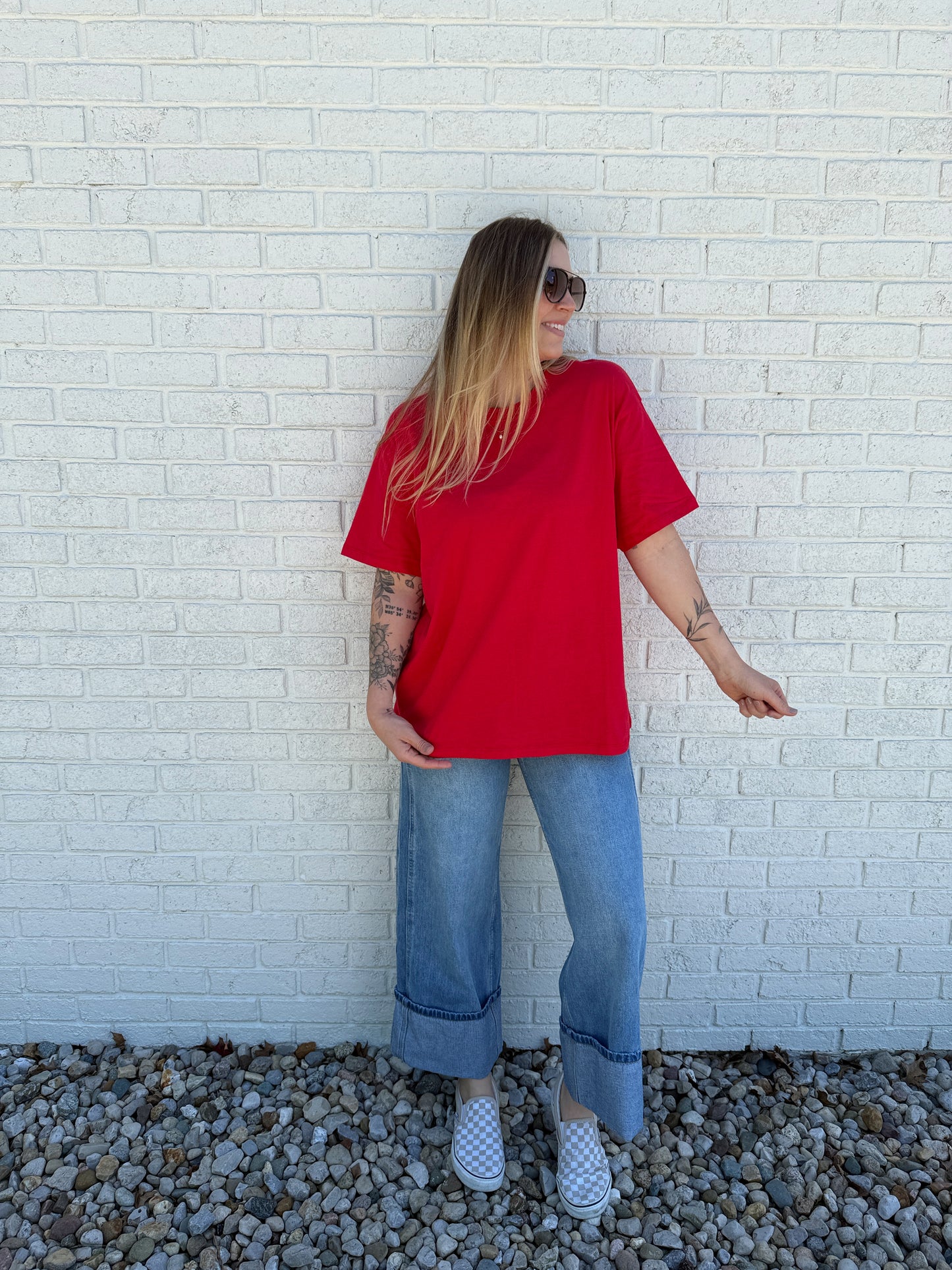 Red Oversized Tee