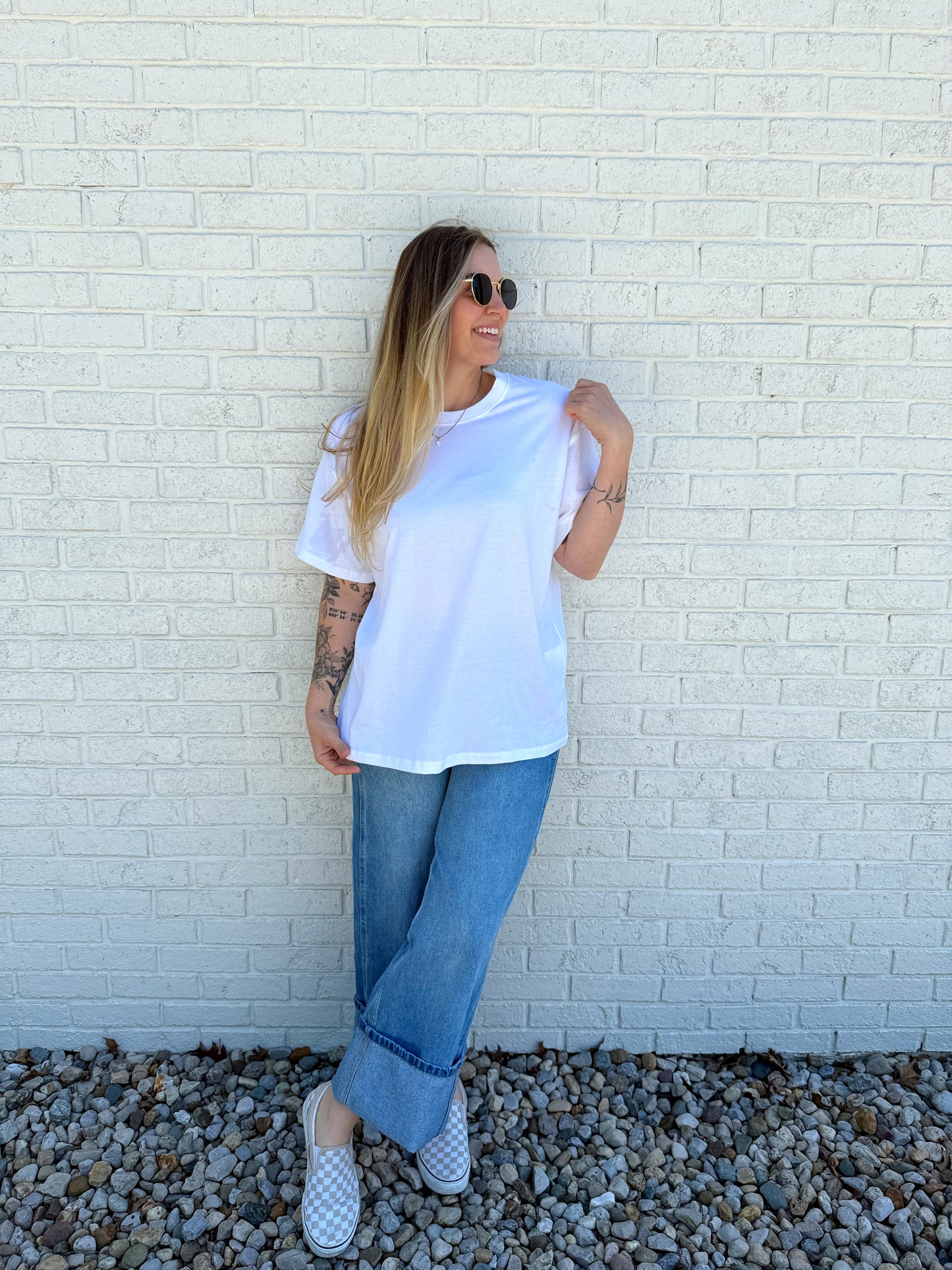 White Oversized Tee