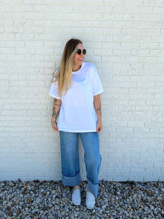 White Oversized Tee