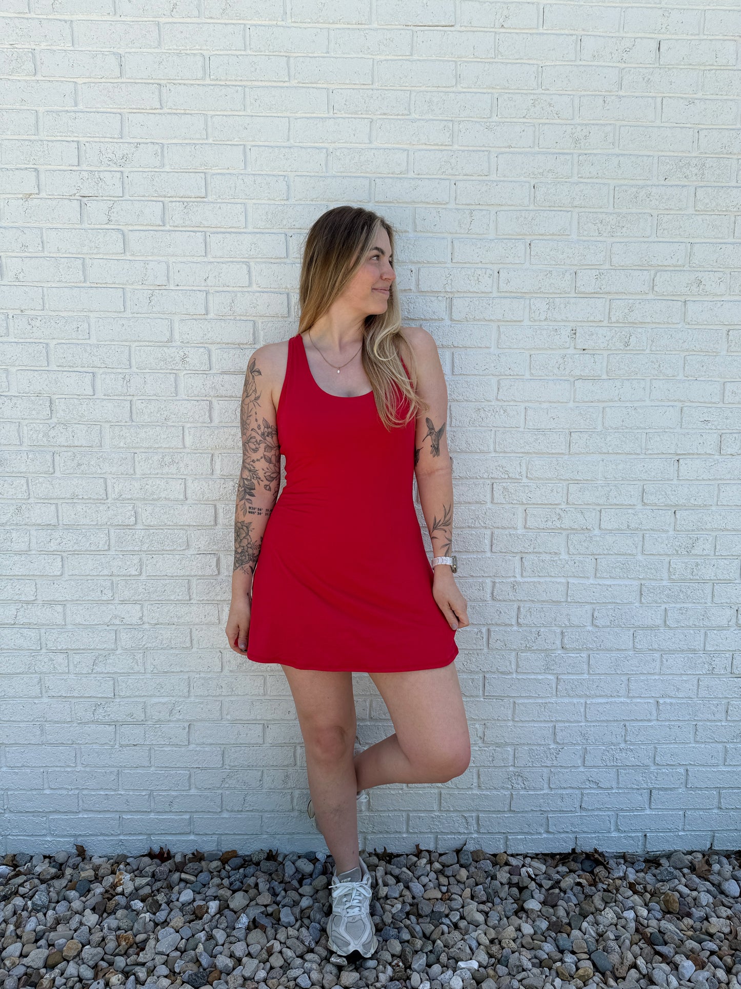 Trackside Active Wear Dress Red