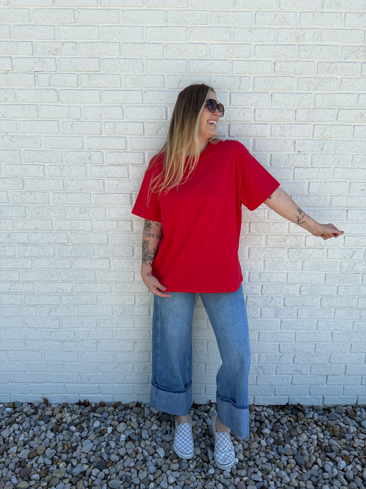 Red Oversized Tee